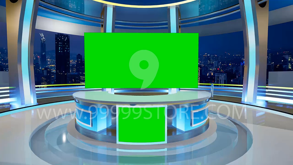 Virtual Set Green Screen 4K - News 94