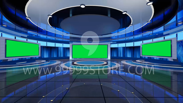 Virtual Set Green Screen 4K - News 97
