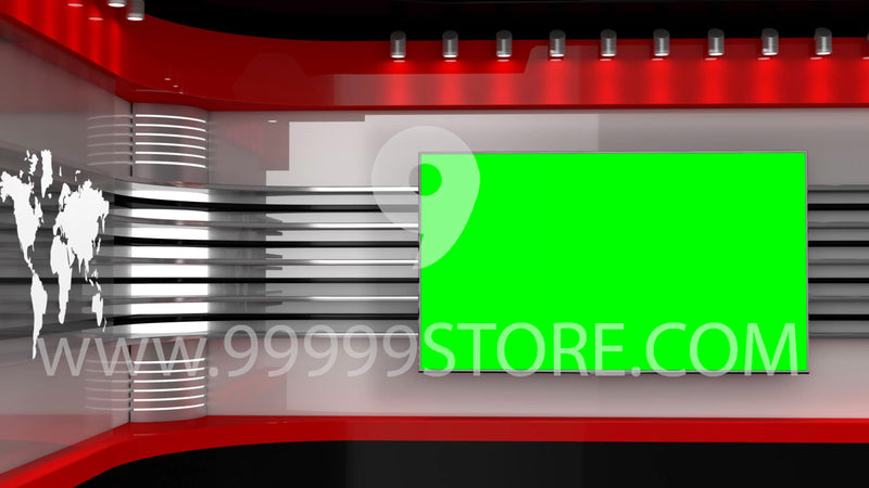 Virtual Studio Sets Virtual Set Green Screen 4K - SSMIX 01 GREEN SCREEN 99999Store
