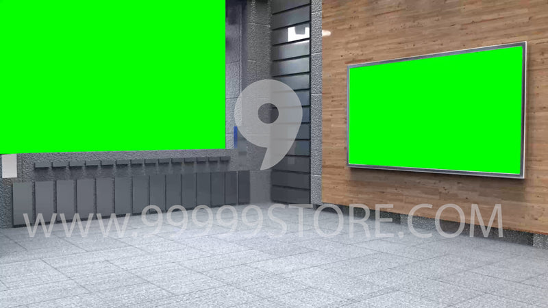 Virtual Studio Sets Virtual Set Green Screen 4K - SSMIX 07 GREEN SCREEN 99999Store