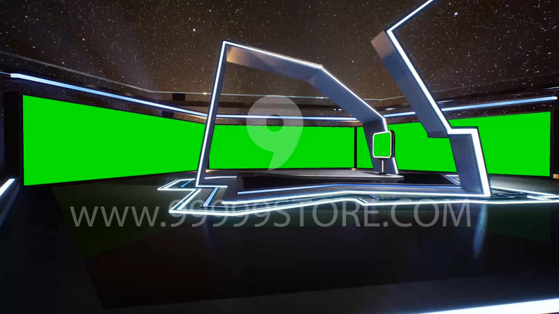 Virtual Set Green Screen 4K - Stage 100