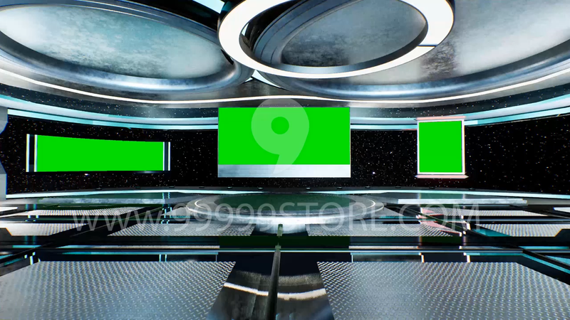 Virtual Set Green Screen 4K - Stage 105 No Table