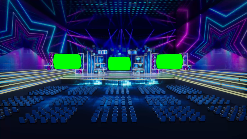 Virtual Set Green Screen 4K - Stage 12