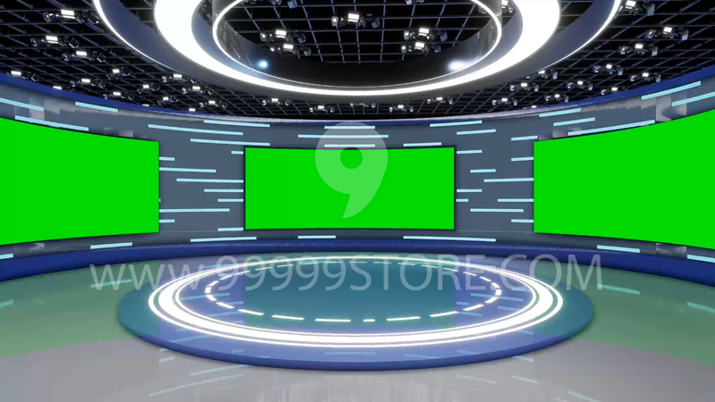 Virtual Set Green Screen 4K - Stage 16