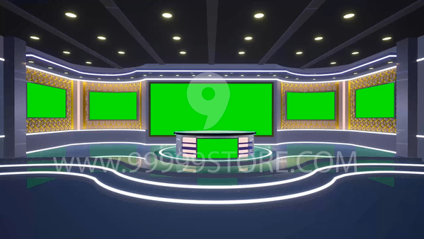 Virtual Set Green Screen 4K - Stage 28