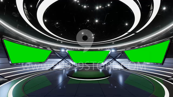 Virtual Set Green Screen 4K - Stage 59 No Table