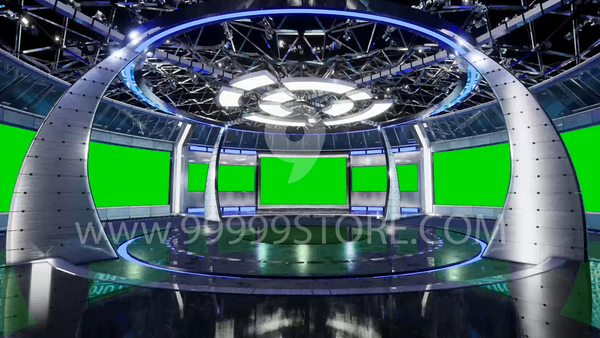 Virtual Set Green Screen 4K - Stage 63 No Table