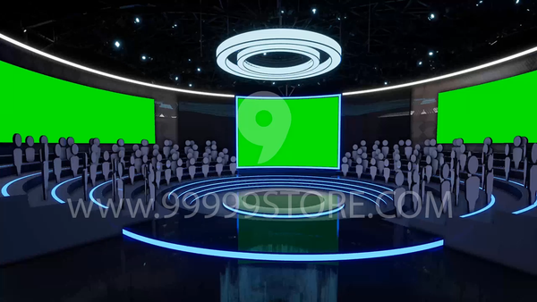 Virtual Set Green Screen 4K - Stage 69