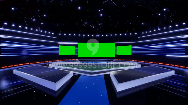 Virtual Set Green Screen 4K - Stage 72