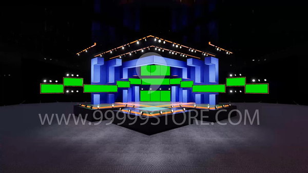 Virtual Set Green Screen 4K - Stage 75