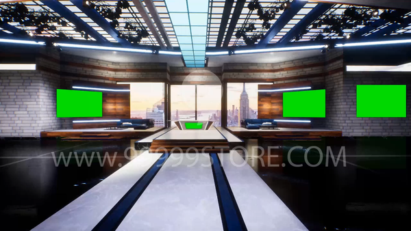 Virtual Set Green Screen 4K - Stage 99 Table