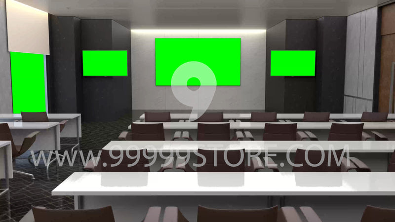 Virtual Studio Sets Virtual Set Green Screen 4K -Study 11 GREEN SCREEN 99999Store