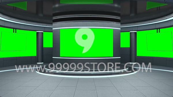 Virtual Studio Sets Virtual Set Green Screen 4K - Talk 25 GREEN SCREEN 99999Store