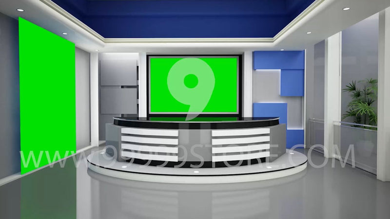 Virtual Studio Sets Virtual Set Green Screen 4K - News 24 GREEN SCREEN 99999Store