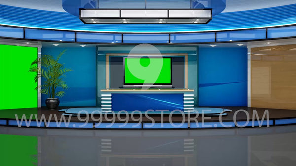 Virtual Studio Sets Virtual Set Green Screen 4K - News 30 GREEN SCREEN 99999Store