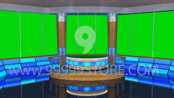 Virtual Studio Sets Virtual Set Green Screen 4K - News 36 GREEN SCREEN 99999Store