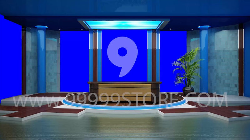 Virtual Studio Sets Virtual Set Green Screen 4K - News 40 GREEN SCREEN 99999Store