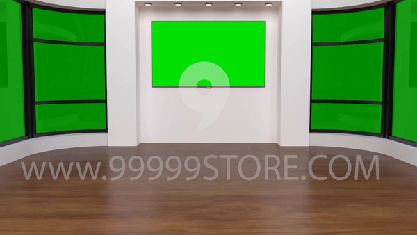 Virtual Studio Sets Virtual Set Green Screen 4K - News 42 GREEN SCREEN 99999Store