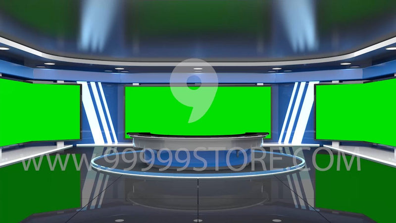 Virtual Studio Sets Virtual Set Green Screen 4K - News 44 GREEN SCREEN 99999Store