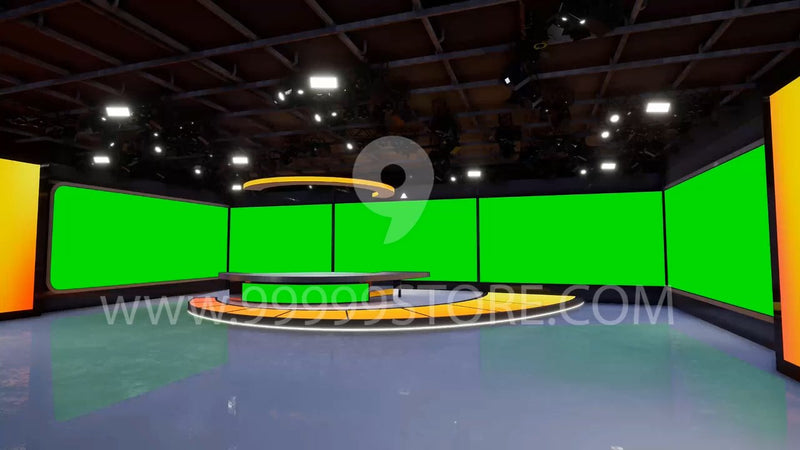 Virtual Studio Sets Virtual Set Green Screen 4K - COMBO VOL 32 GREEN SCREEN FOX 99999Store