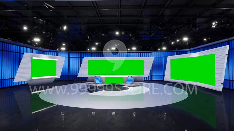 Virtual Studio Sets Virtual Set Green Screen 4K - News 52 GREEN SCREEN FOX 99999Store