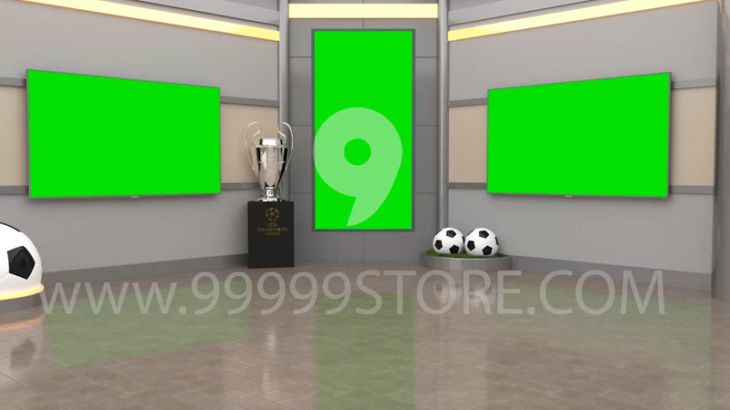 Virtual Studio Sets Virtual Set Green Screen 4K - Sport 03 GREEN SCREEN 99999Store