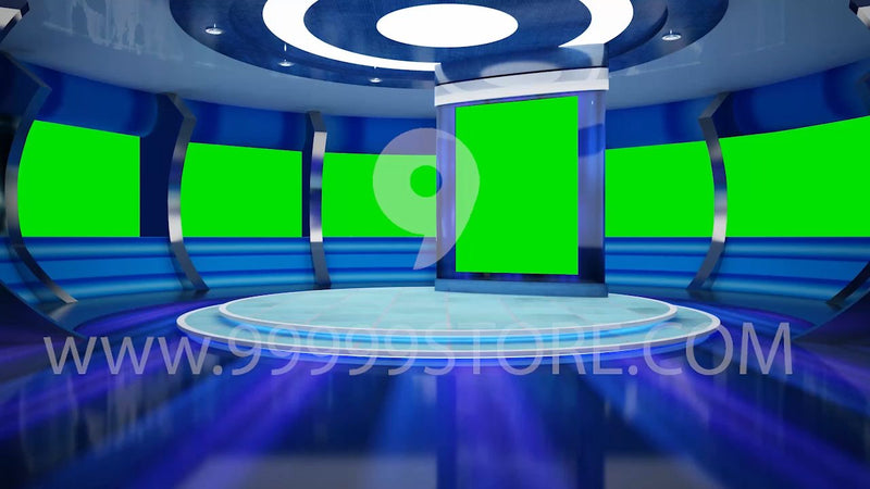 Virtual Studio Sets Virtual Set Green Screen 4K - Talk 15 GREEN SCREEN 99999Store