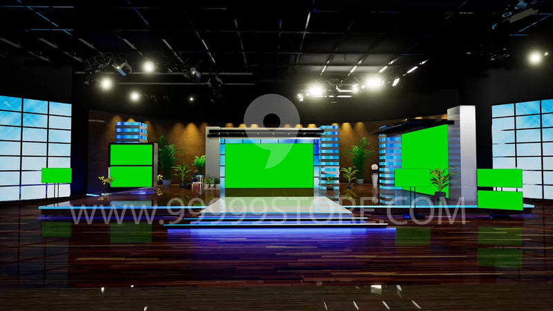 Virtual Studio Sets Virtual Set Green Screen 4K - COMBO VOL 33 GREEN SCREEN FOX 99999Store