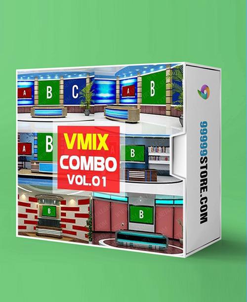 Virtual Studio Sets VMIX - COMBO NEWS 4K - VOL.01 vMix 99999Store
