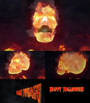 Blufftitler Blufftitler Halloween Fire Skull Logo Blufftitler 99999Store