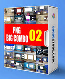 Virtual Studio Sets PNG - SUPER COMBO 4K - VOL.02 PNG 99999Store
