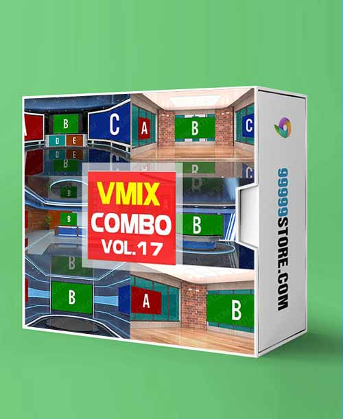 Virtual Studio Sets VMIX - COMBO MIX VIRTUAL SET 4K - VOL.17 vMix-Fox 99999Store